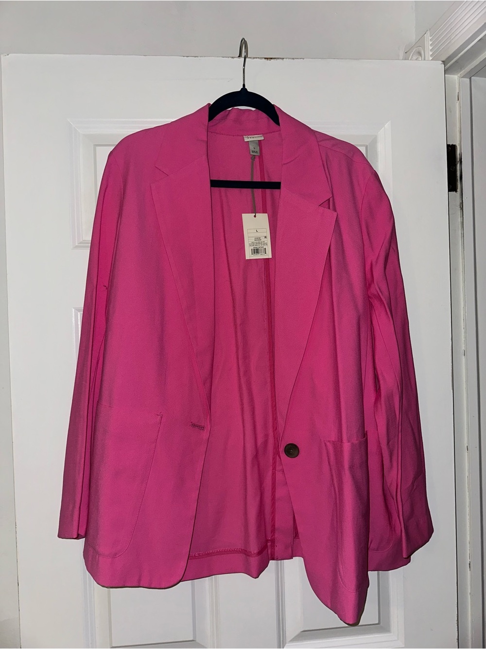 a new day Hot Pink Single-Button Blazer